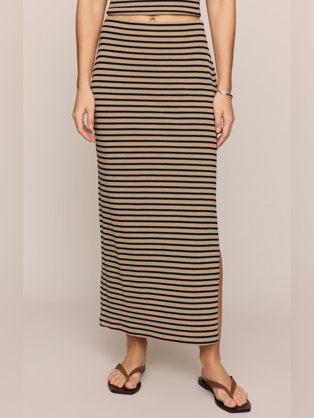 NWT Z Supply Anslie Stripe Midi Skirt & matching tube top tank - Picture 2 of 6